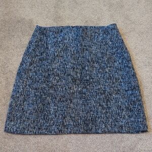 LOFT Blue Textured Pencil Skirt